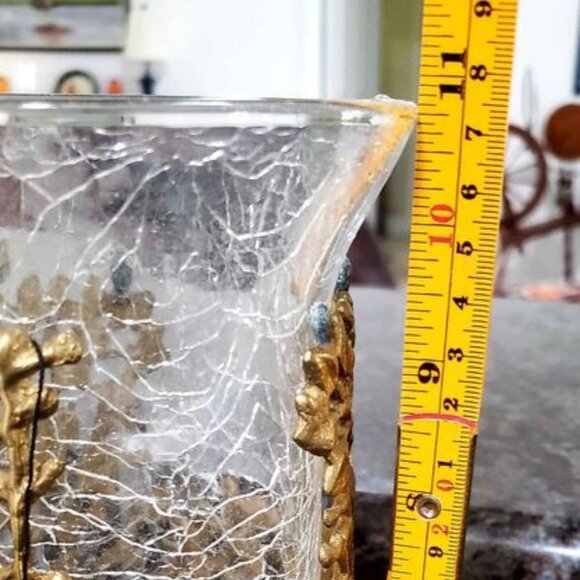 Gatco brass and glass vase - Picture 2 of 3